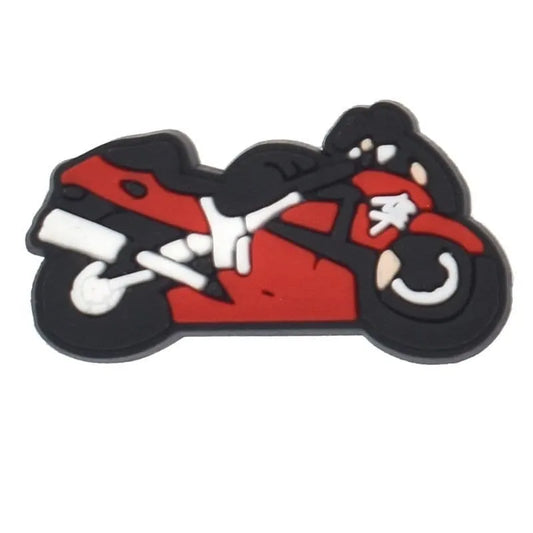 Motorbike White Exhaust Shoe Charm
