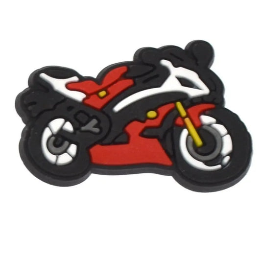 Motorbike Red Paint Shoe Charm