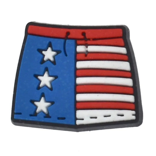 Stars & Stripes Shorts Summertime Shoe Charm