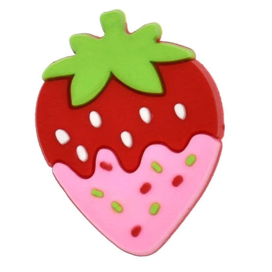 Iced Strawberry Shoe Charm