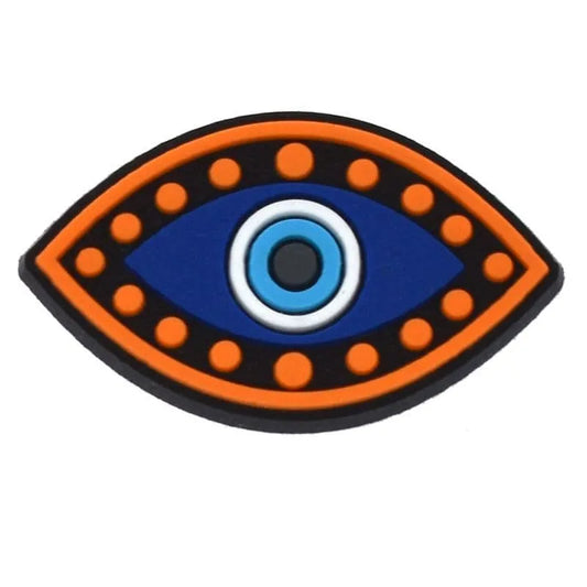 Oval Orange Spot Evil Eye Shoe Charm