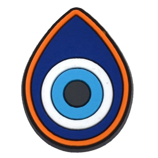 Teardrop Blue/Blue Evil Eye Shoe Charm