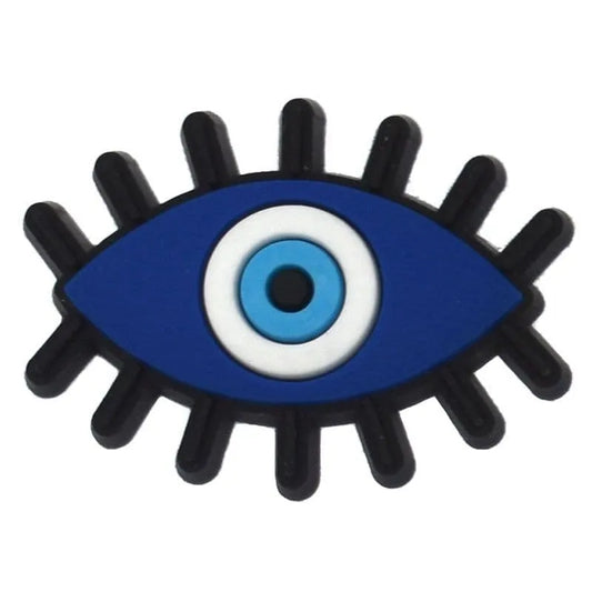 Oval Blue Eye With Lashes Evil Eye Shoe Charm