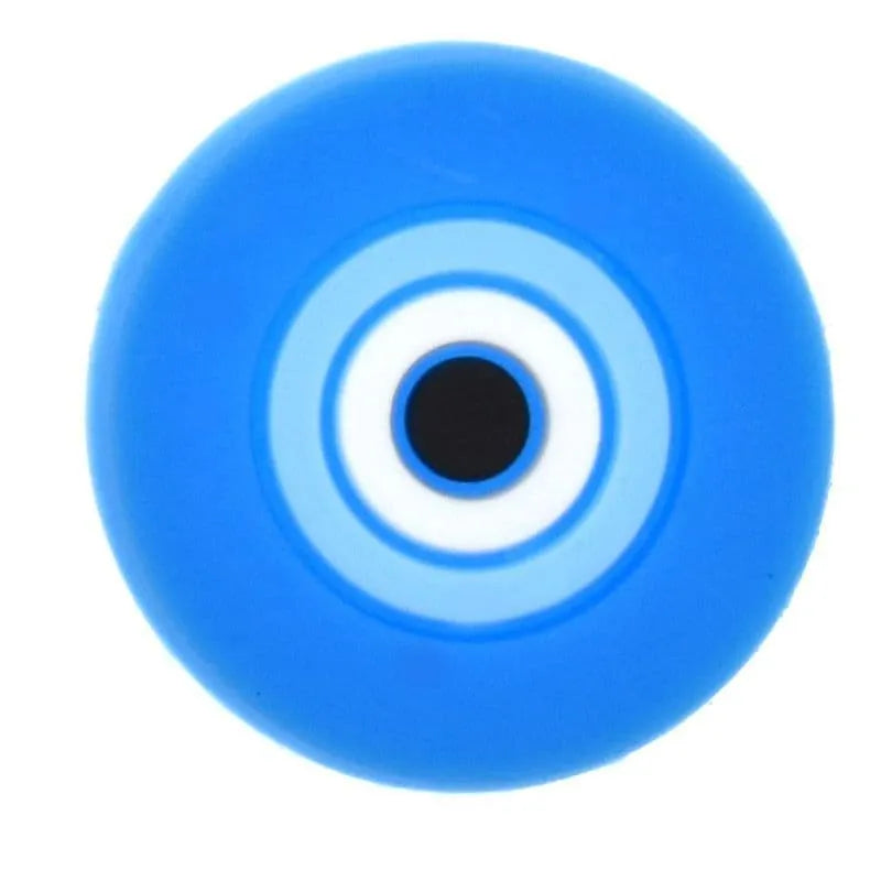 Round Blue/Blue Evil Eye Shoe Charm