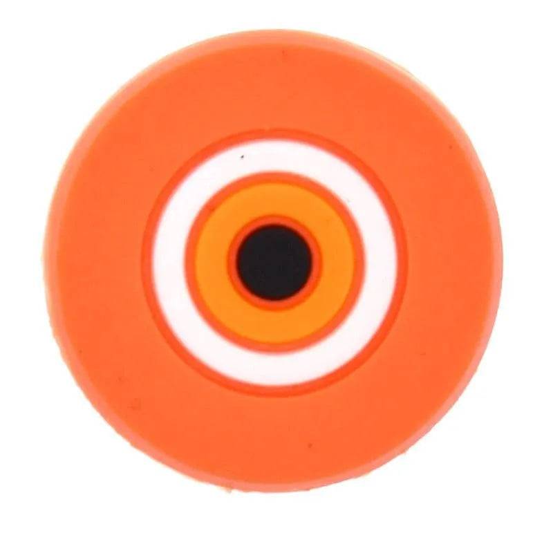 Round Orange/Orange Evil Eye Shoe Charm