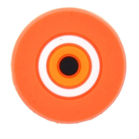 Round Orange/Orange Evil Eye Shoe Charm