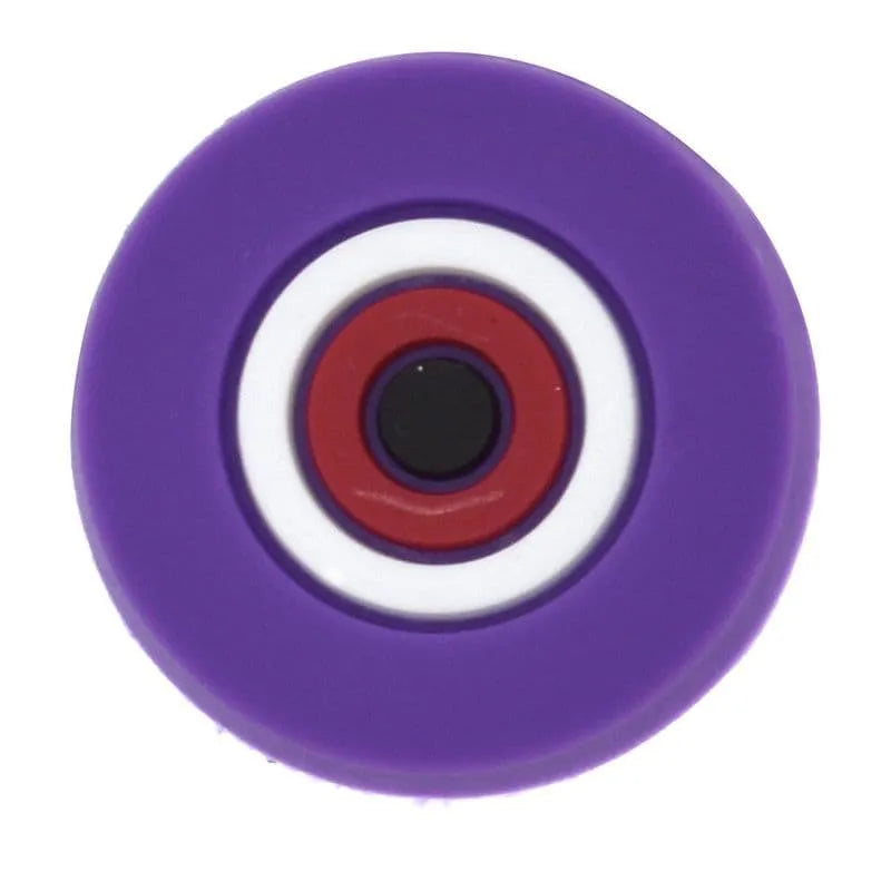 Round Purple/Red Evil Eye Shoe Charm