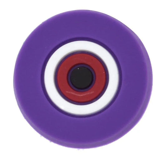 Round Purple/Red Evil Eye Shoe Charm