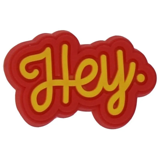Hey Yellow With Red Border Shoe Charm