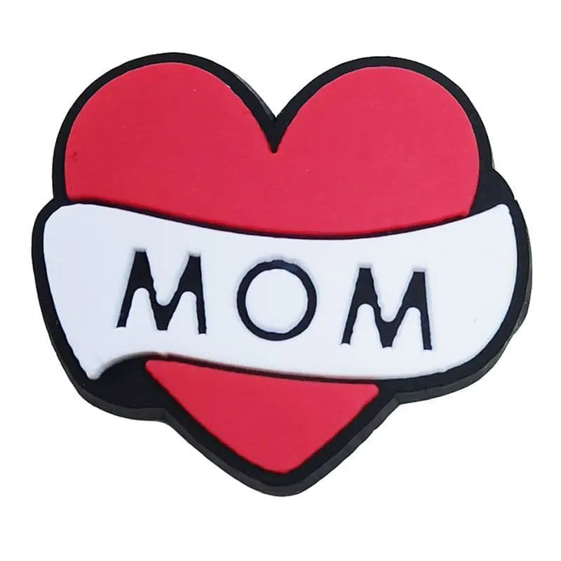 Mom Heart Shoe Charm