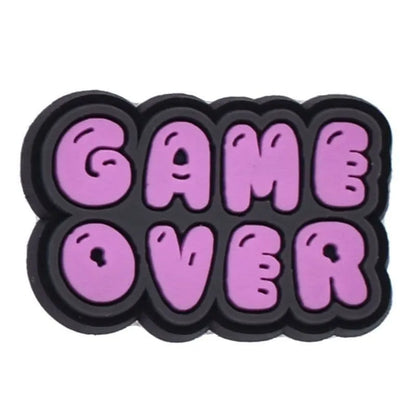 Game Over Shoe Charm