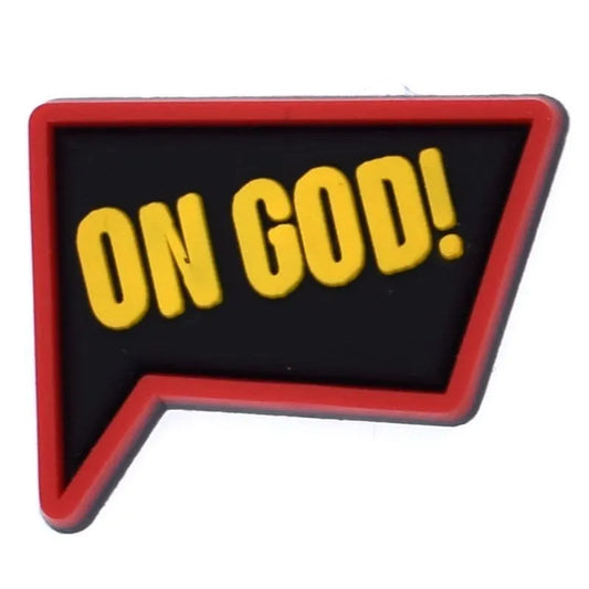 On God Speech Bubble Shoe Charm