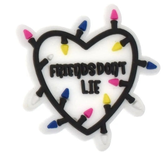 Friend Don'T Lie Fairy Light Heart Stranger Things Shoe Charm