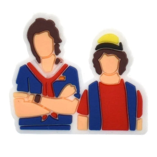 Steve & Dustin No Faces Stranger Things Shoe Charm