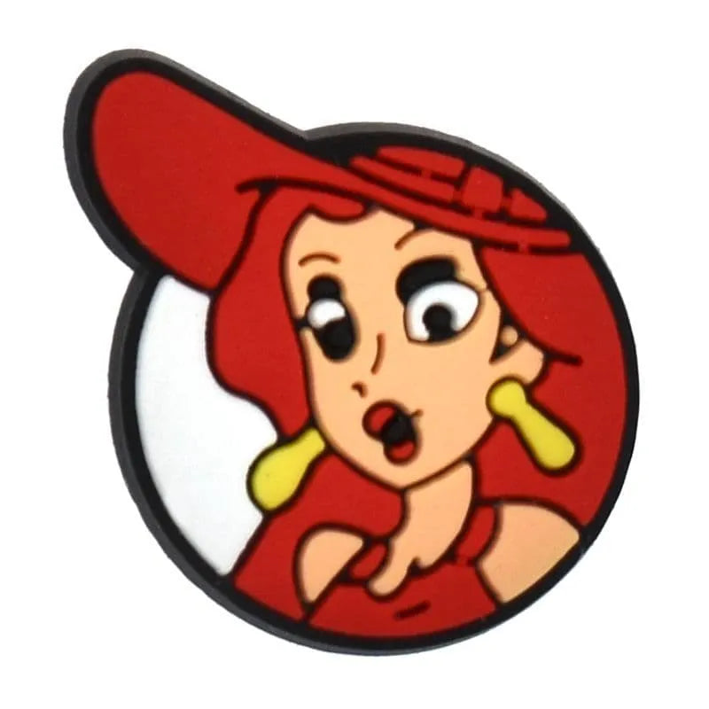 Princess Ginger Round Badge Super Mario Shoe Charm