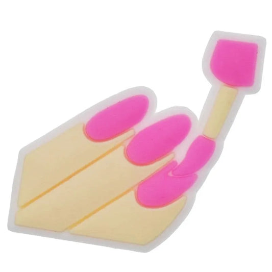 Painting Nails Pink Shoe Charm