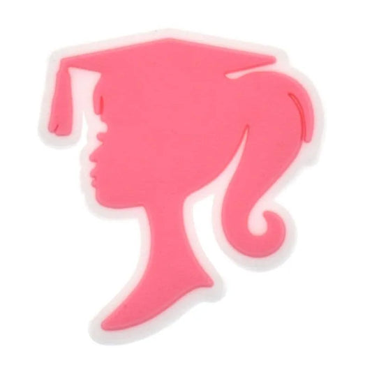 Graduate Barbie Silhouette Shoe Charm