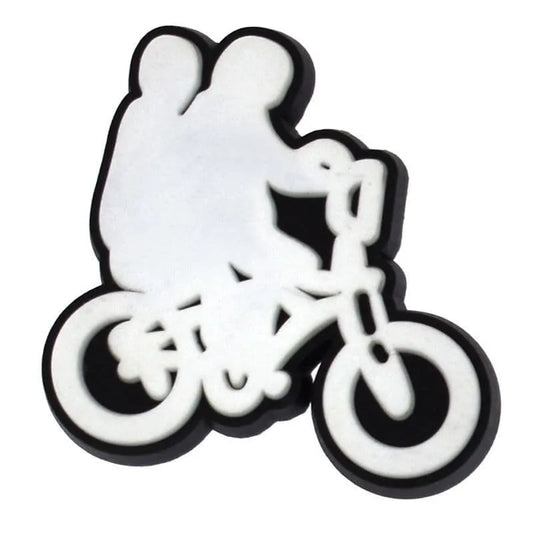 Mike & Eleven Bike Silhouette Stranger Things Shoe Charm