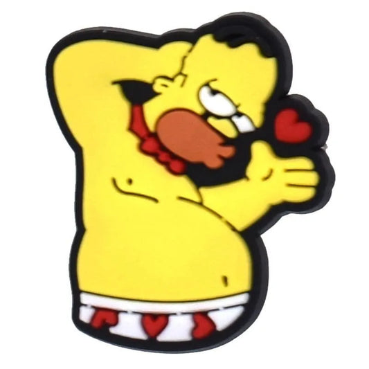 Homer Posing Simpsons Shoe Charm