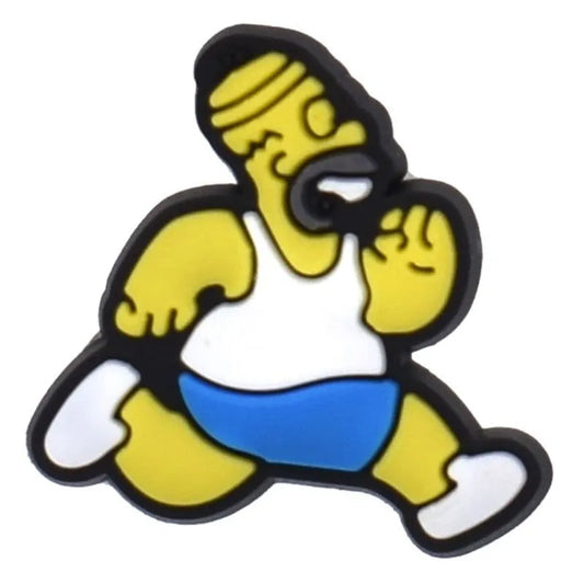 Homer Keep Fit Running Simpsons Shoe Charm