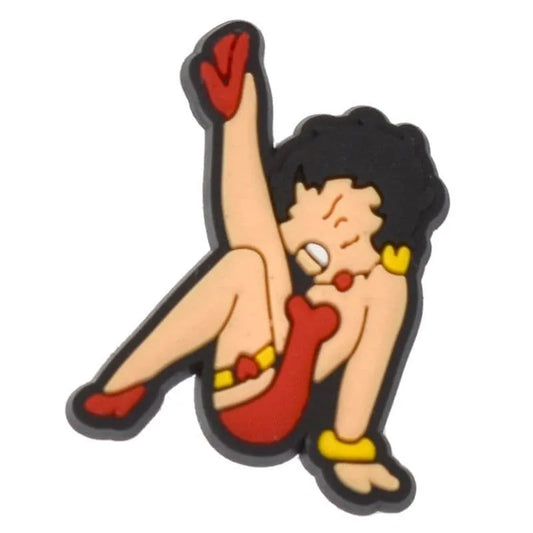 Betty Sitting With Leg Up Betty Boop Shoe Charm