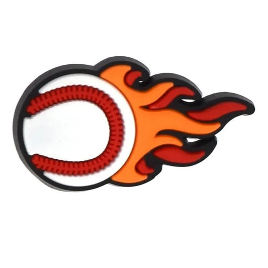 Flaming Flying Ball Shoe Charm