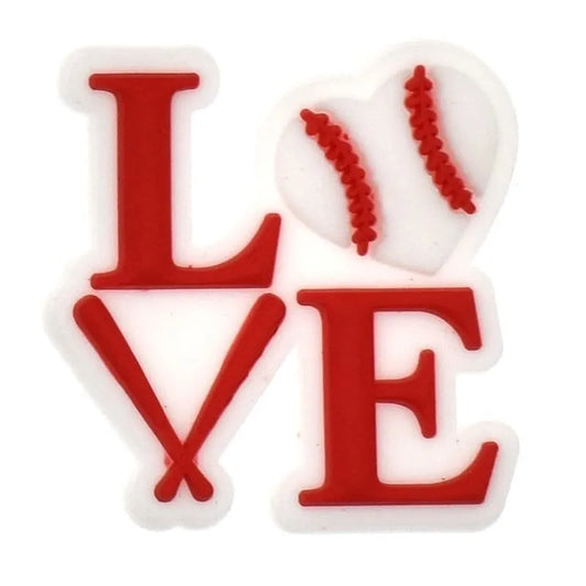 I Love Baseball Shoe Charm