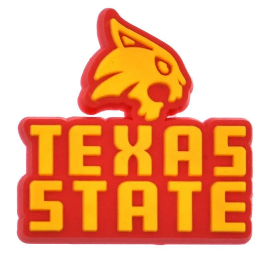 Texas State Bobcat Badge Shoe Charm