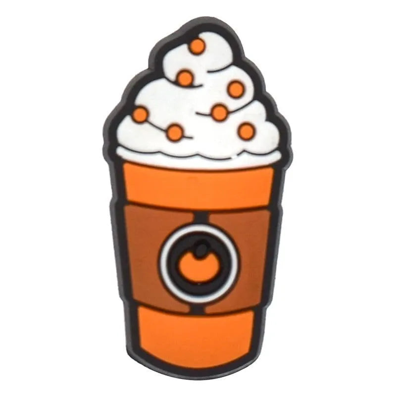 Pumkin Juice Drink With Cream Shoe Charm