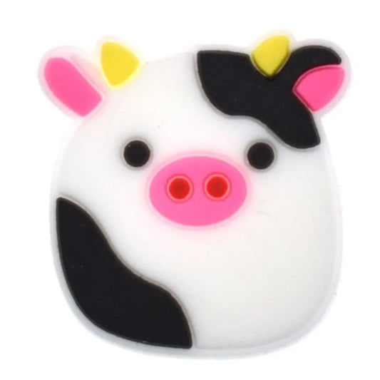 Squishmallow Cute Black Spot Cow Shoe Charm