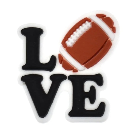 I Love Football American Football Shoe Charm