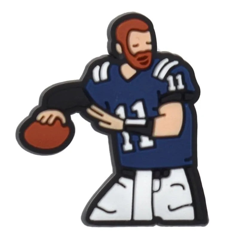 Ready To Throw American Football Shoe Charm