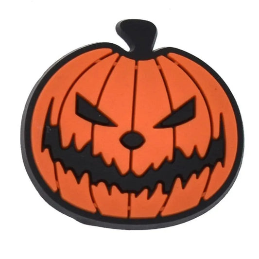 Black Face Pumpkin Shoe Charm
