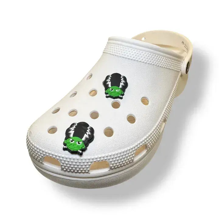 Green Faced Witch Shoe Charm