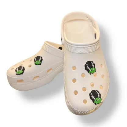 Green Faced Witch Shoe Charm