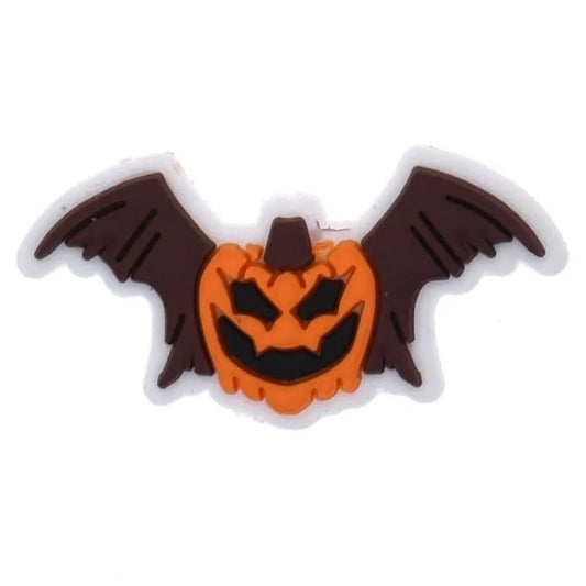 Pumpkin Bat Shoe Charm