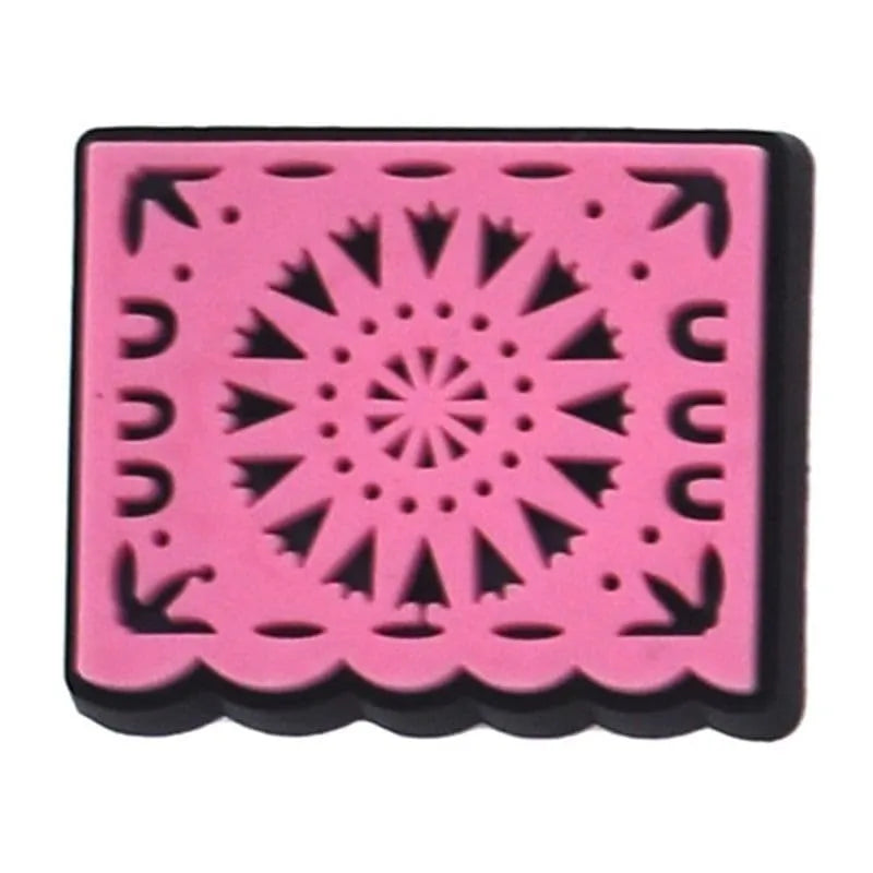 Pink Plaque Shoe Charm