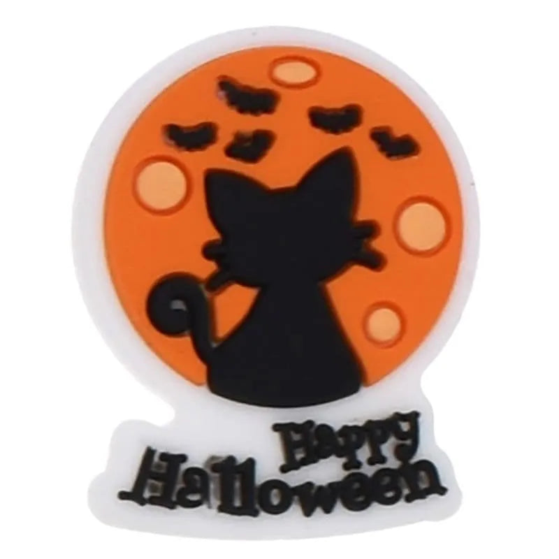 Halloween Moon Witch Shoe Charm