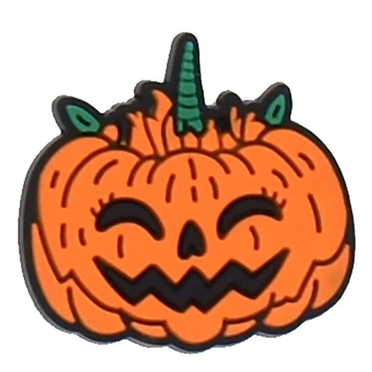 Smiley Pumpkin Shoe Charm