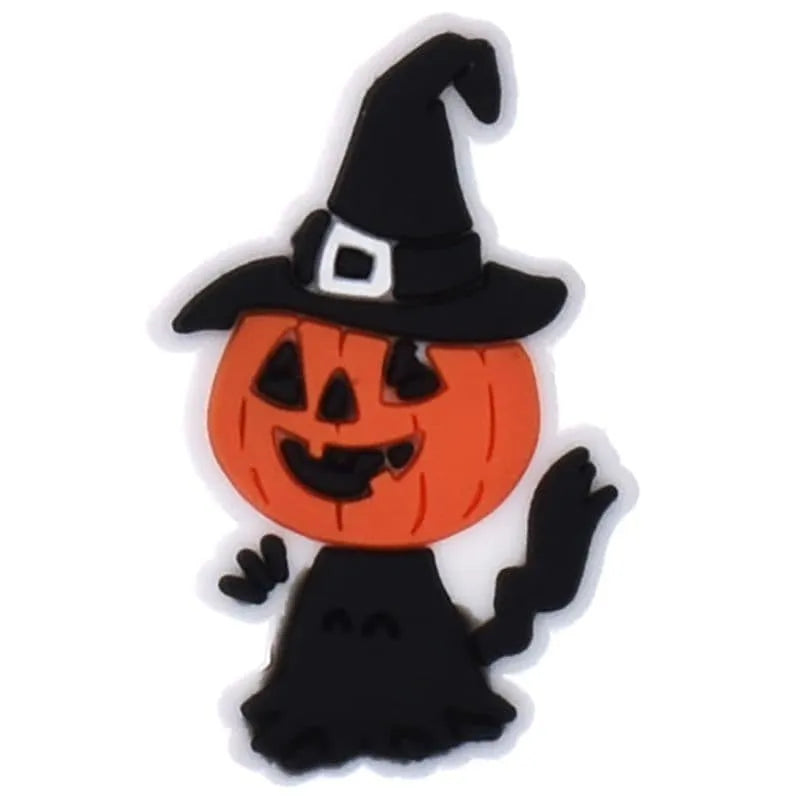 Pumpkin Witch Shoe Charm