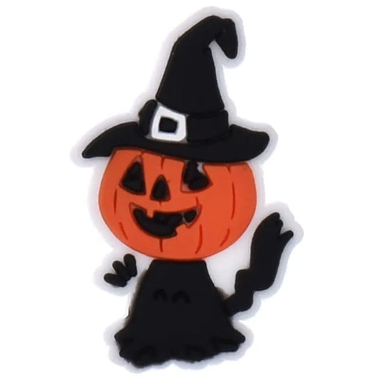 Pumpkin Witch Shoe Charm