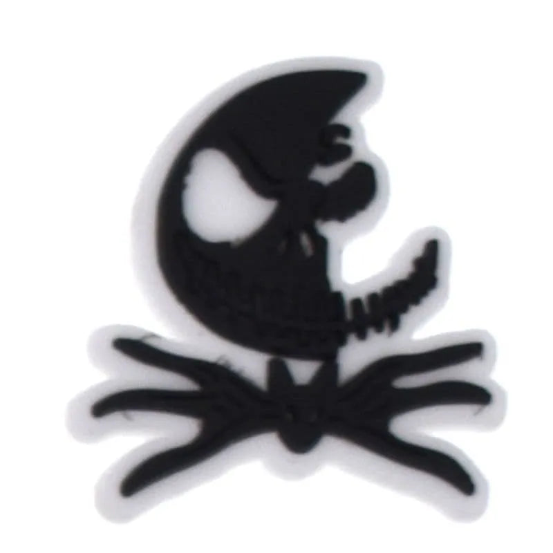 Jack Skellington Shoe Charm Black & White