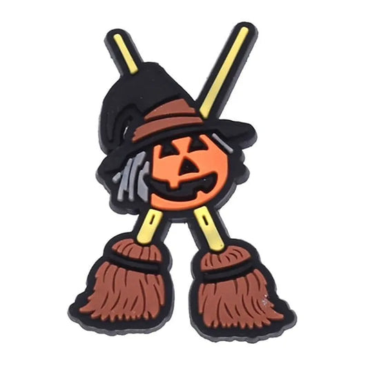 Crossed Broomsticks Shoe Charm