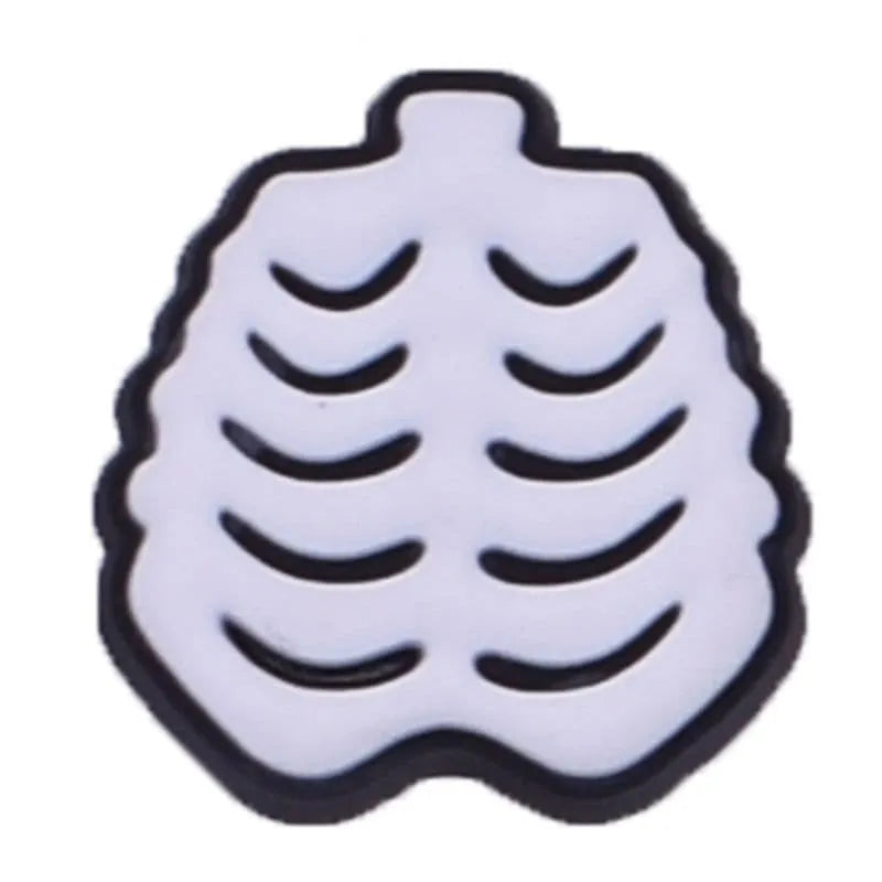 Skeleton Torso Shoe Charm