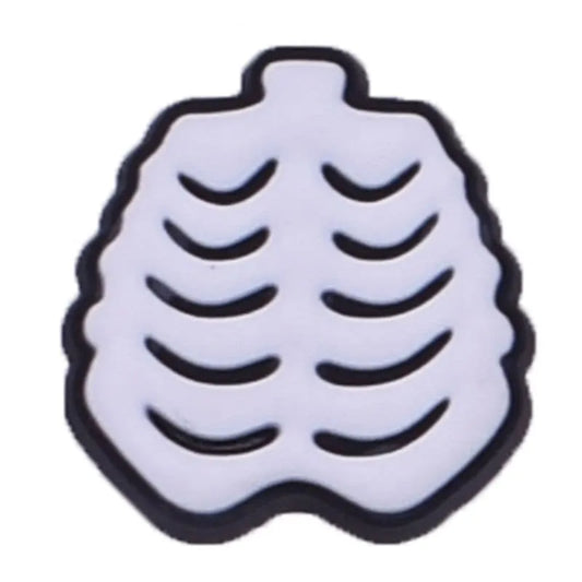 Skeleton Torso Shoe Charm