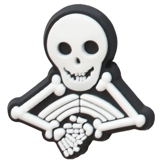 Skeleton Head & Arms Shoe Charm