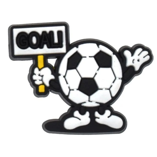 Goal Ball Sign Logo Football Shoe Charm