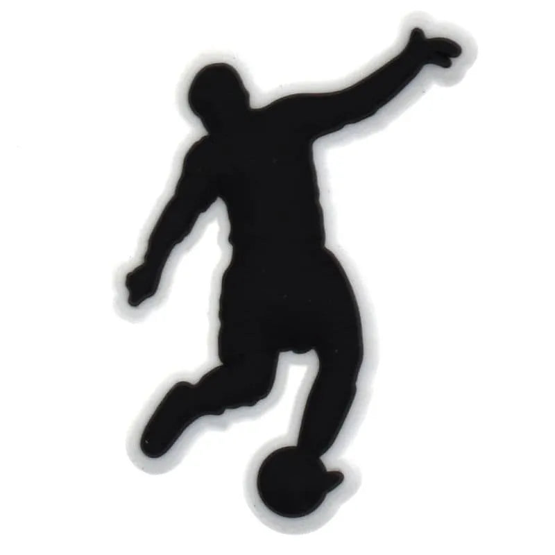 Kick The Ball Silhouette Football Shoe Charm