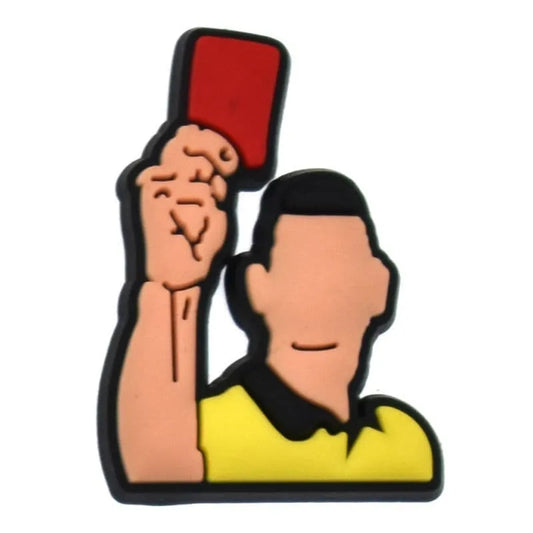 Red Card Football Shoe Charm