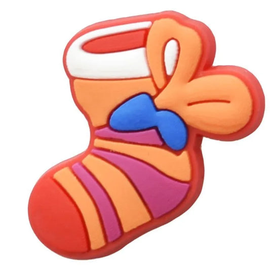Orange Stocking Shoe Charm